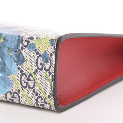 Gucci GG Supreme Monogram Blooms Large Cosmetic Case Beige Blue Navy Hibiscus Red 11 of 11