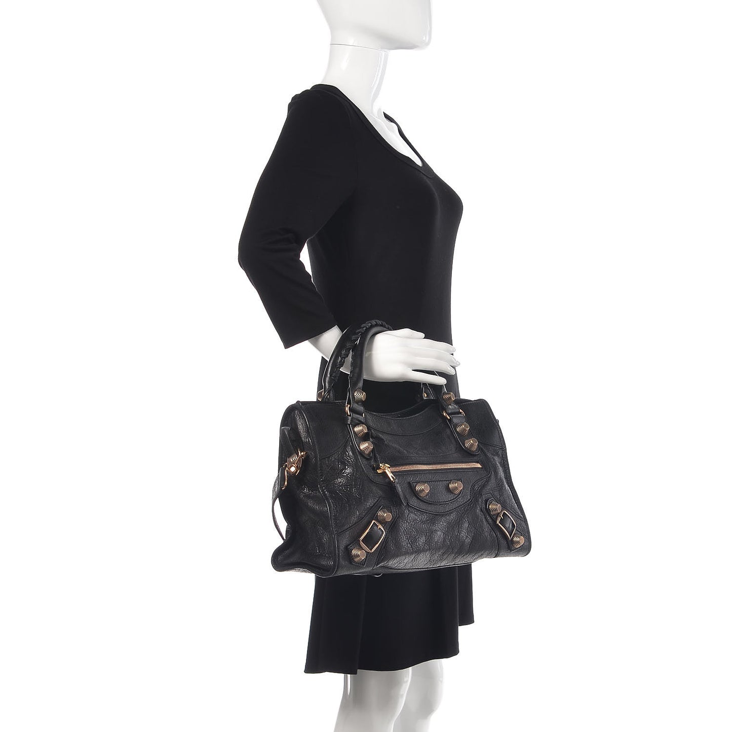 Agneau Giant 21 Rose Gold Hardware City Black