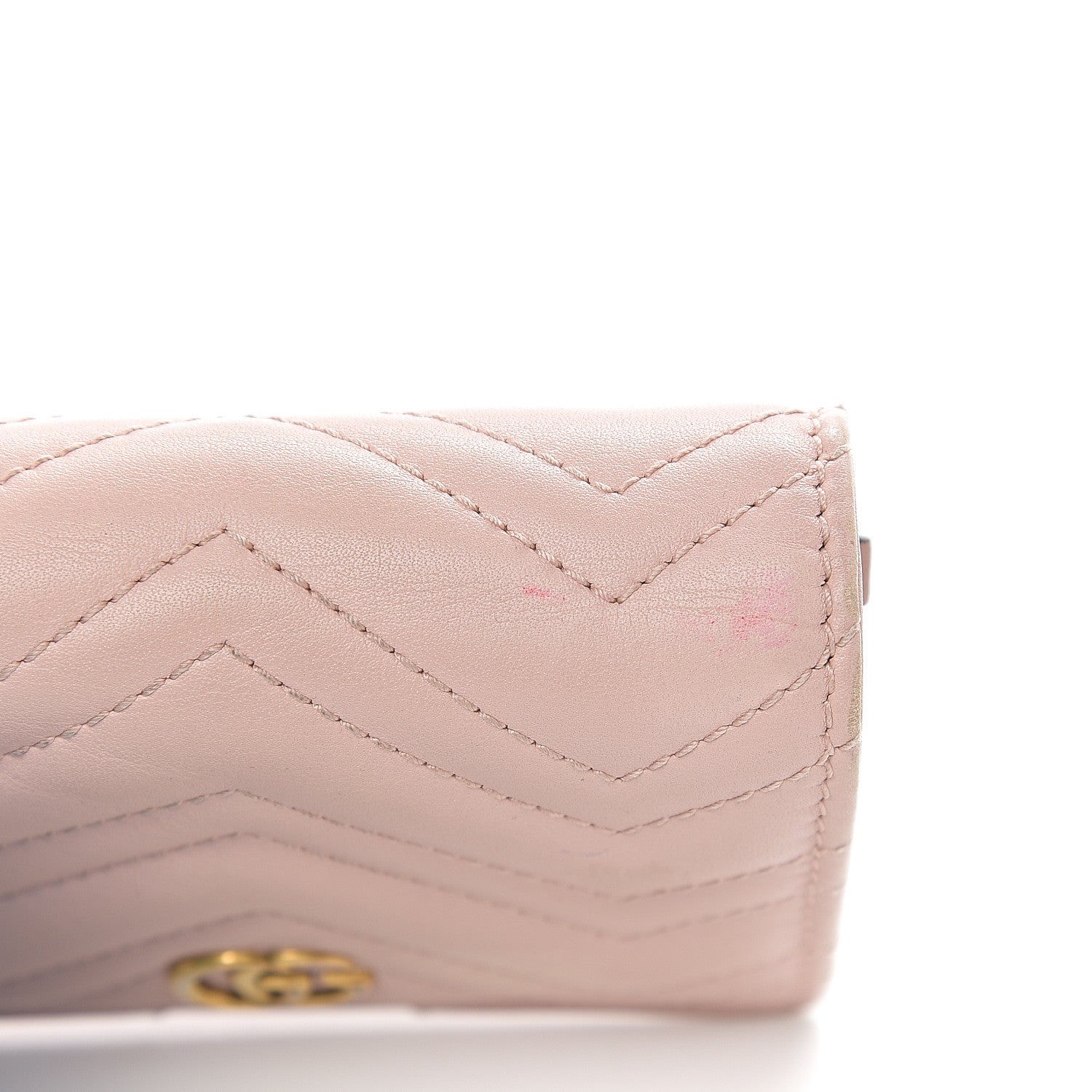 Gucci Calfskin Matelasse GG Marmont Card Case Wallet Perfect Pink 8 of 12