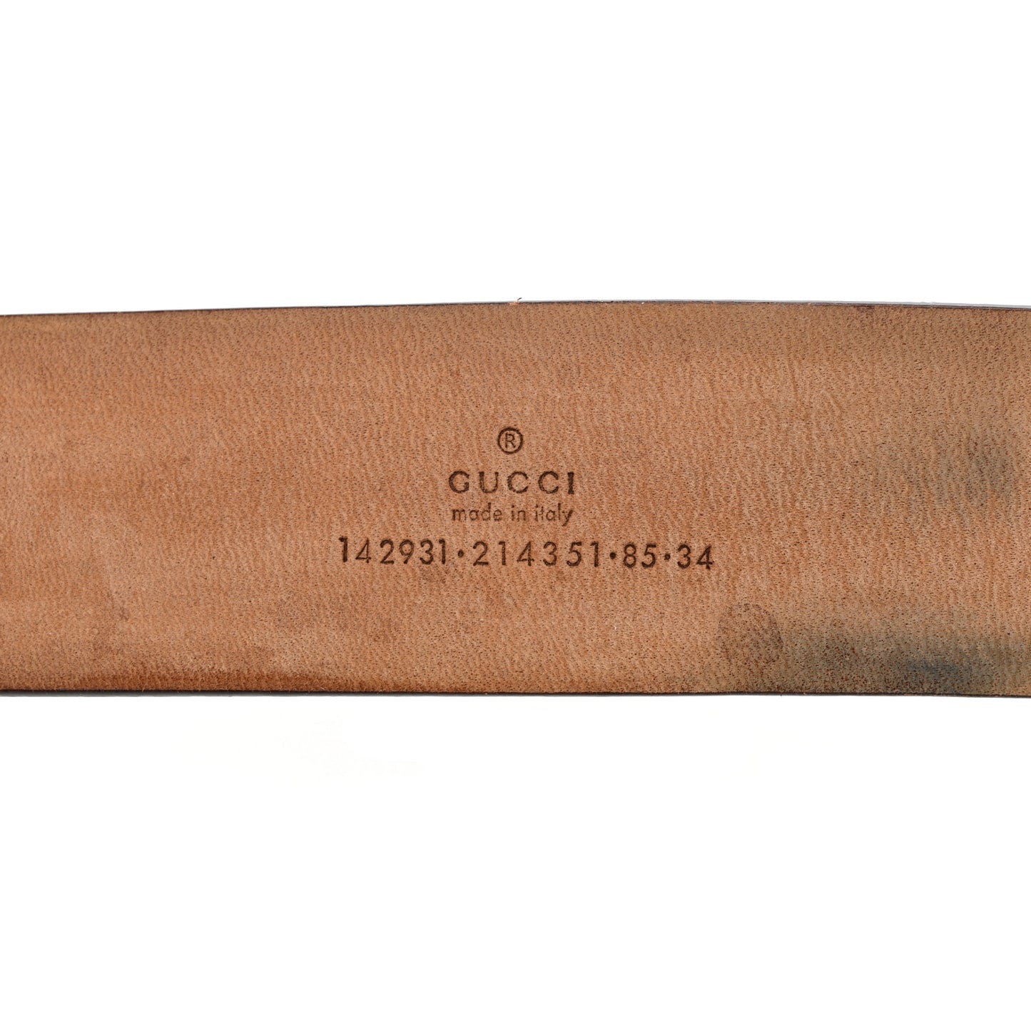 GG Supreme Monogram Interlocking G Belt 85 34 Ebony Bronze