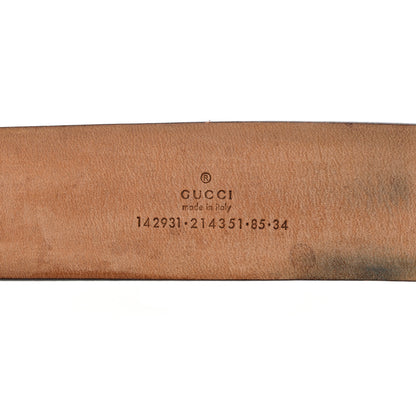 Gucci GG Supreme Monogram Interlocking G Belt 85 34 Ebony Bronze 4 of 4
