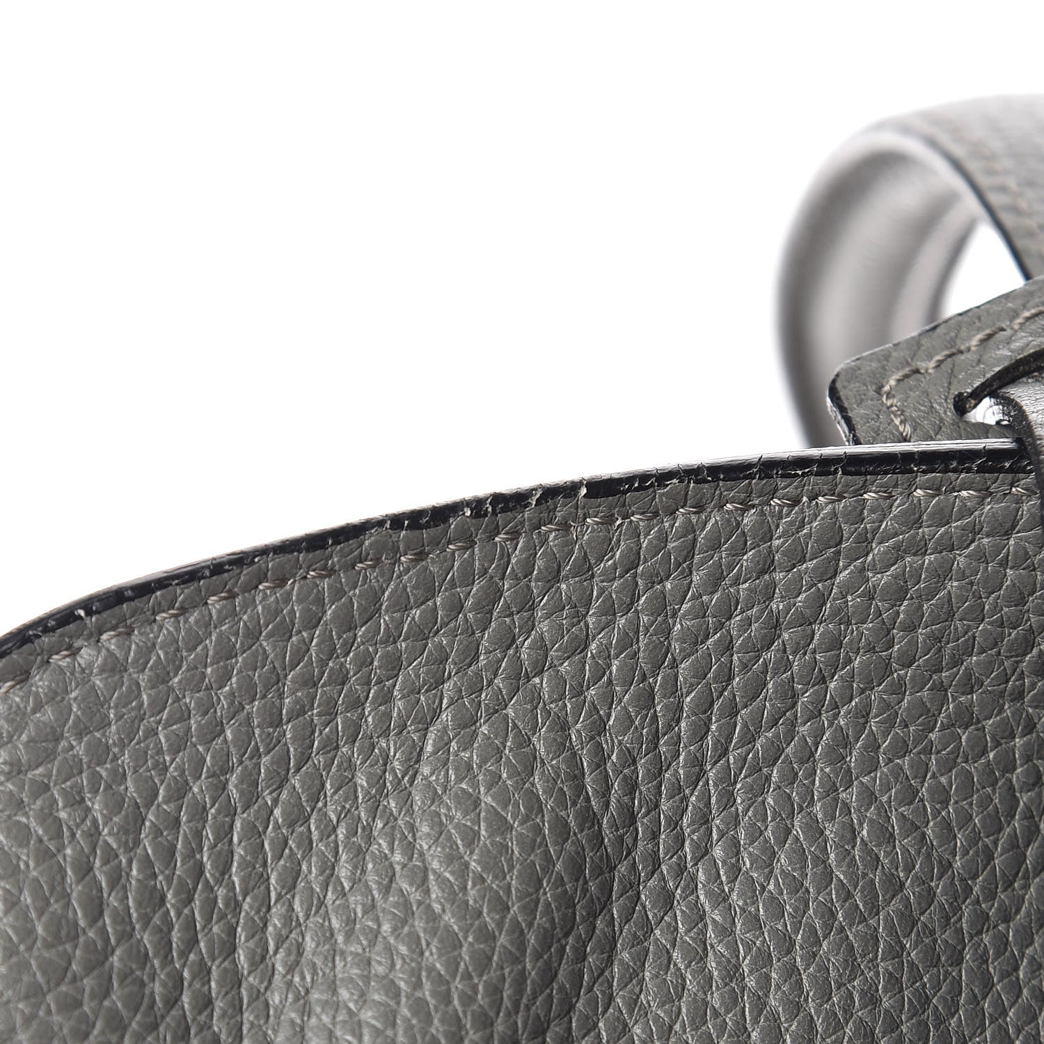 Alexander McQueen Pebbled Calfskin Large Skull Padlock Zip Around Tote Dark Grey 25 of 27