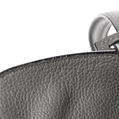 Alexander McQueen Pebbled Calfskin Large Skull Padlock Zip Around Tote Dark Grey 25 of 27