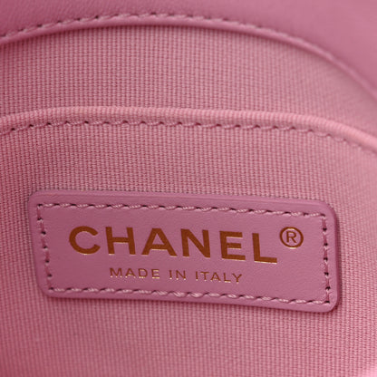 Chanel Lambskin Quilted Mini Lacquered Chain Flap Pink 6 of 10