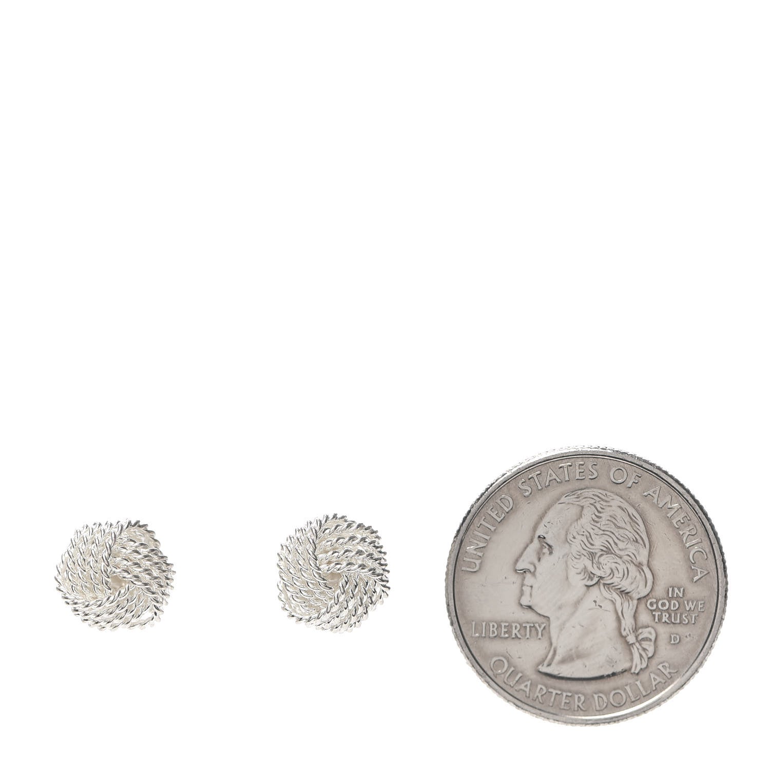Tiffany Sterling Silver Twist Knot Earrings 2 of 4