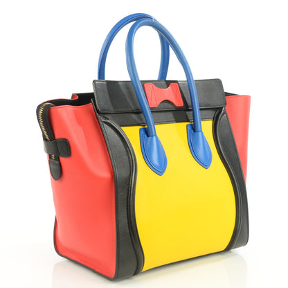 Celine Smooth Calfskin Mini Tri-Color Luggage Sunflower 3 of 8