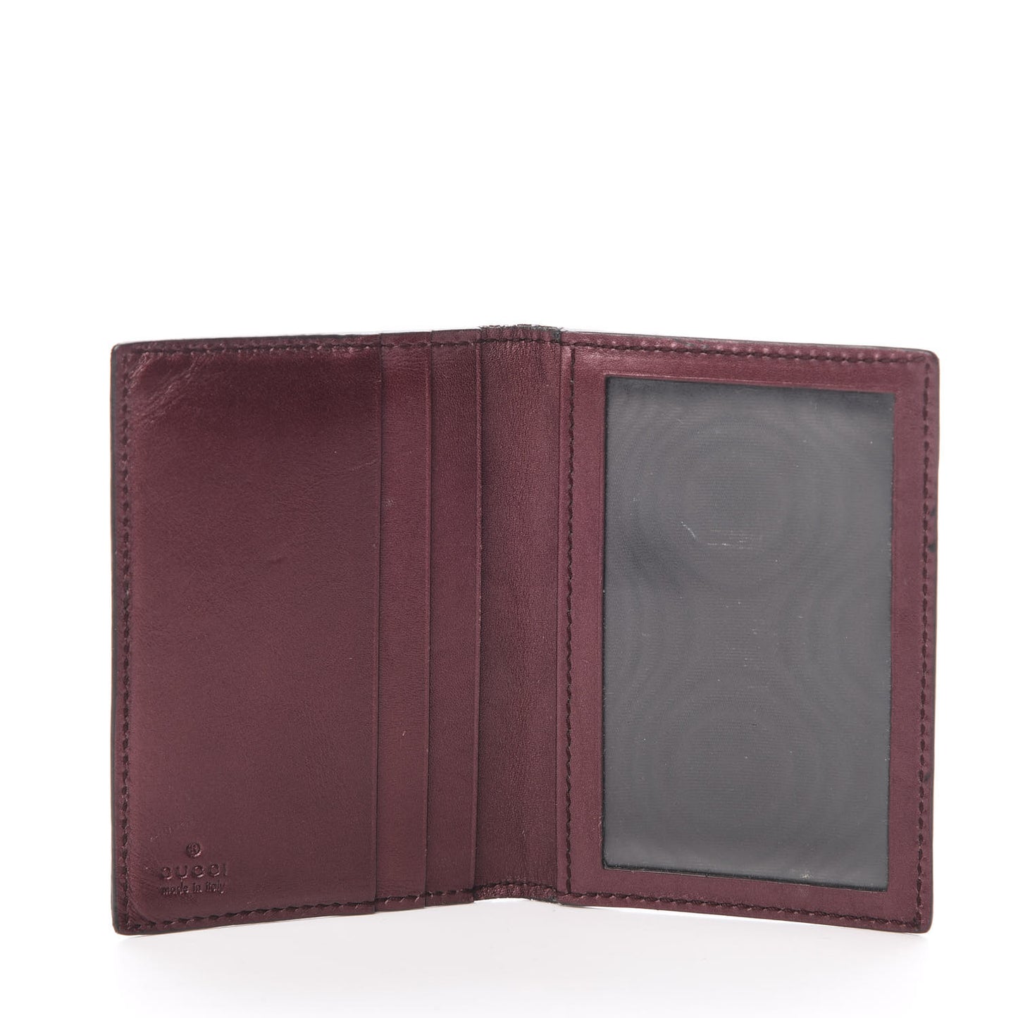 Shine Guccissima Lovely Heart Mini ID Wallet Scarlatto