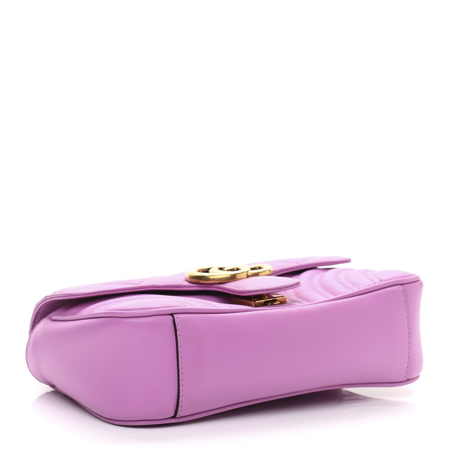 Gucci Calfskin Matelasse Mini GG Marmont Shoulder Bag Candy Mousse 4 of 13