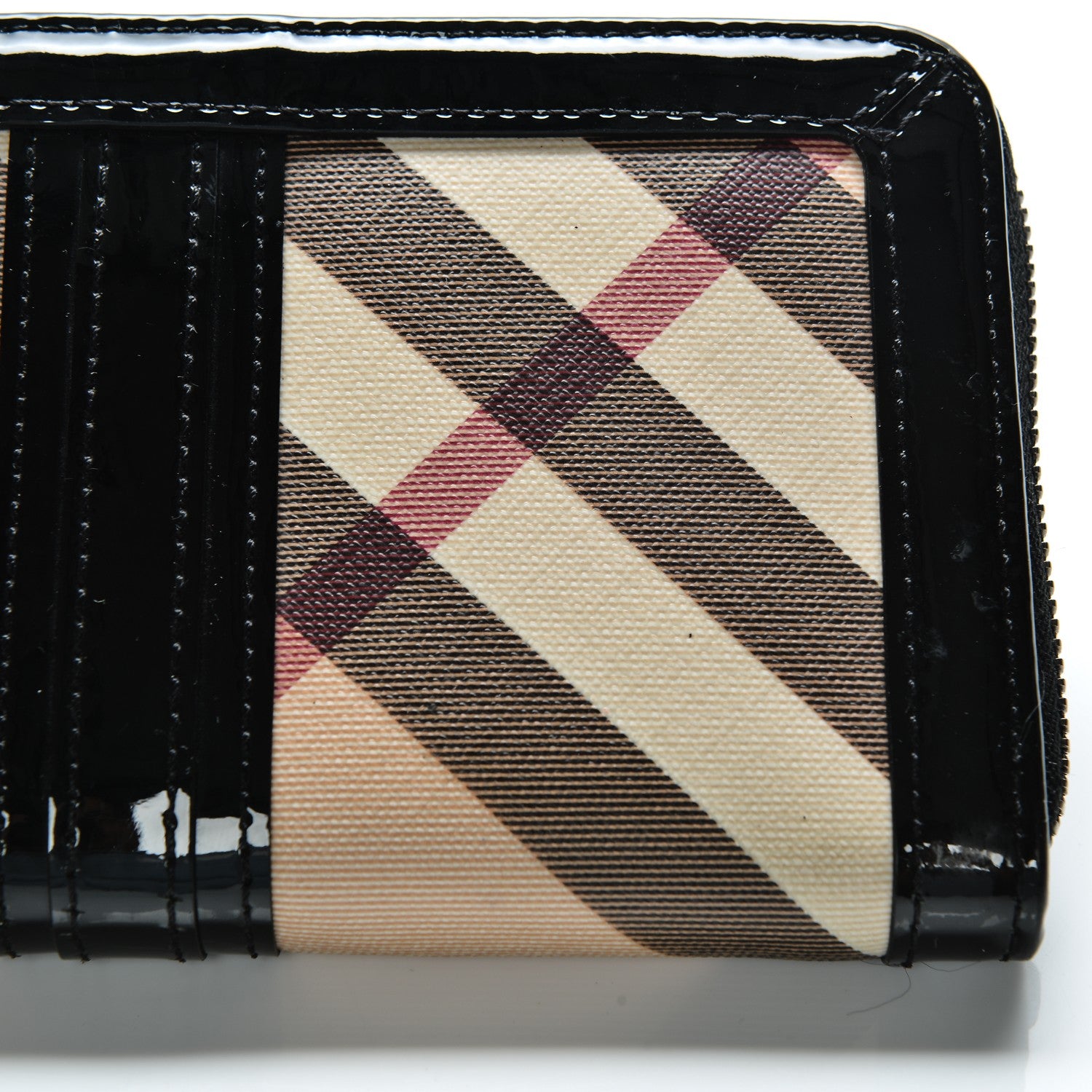 Burberry Supernova Check Large Ziggy Zip Around Wallet Black 11 of 11