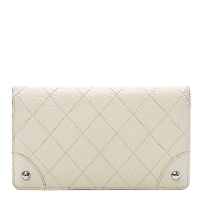 Chanel Caviar Stitched Yen Wallet White 1 of 10