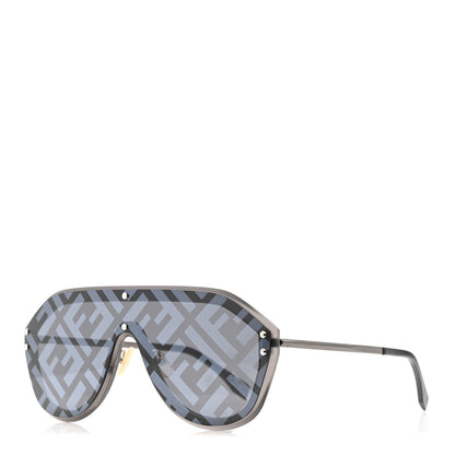 Fendi FF Fabulous Shield Sunglasses FF M0039/G/S Black 1 of 7