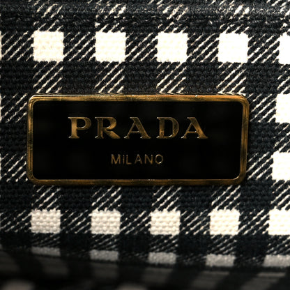 Prada Canapa Small Logo Tote Black Talco 7 of 13