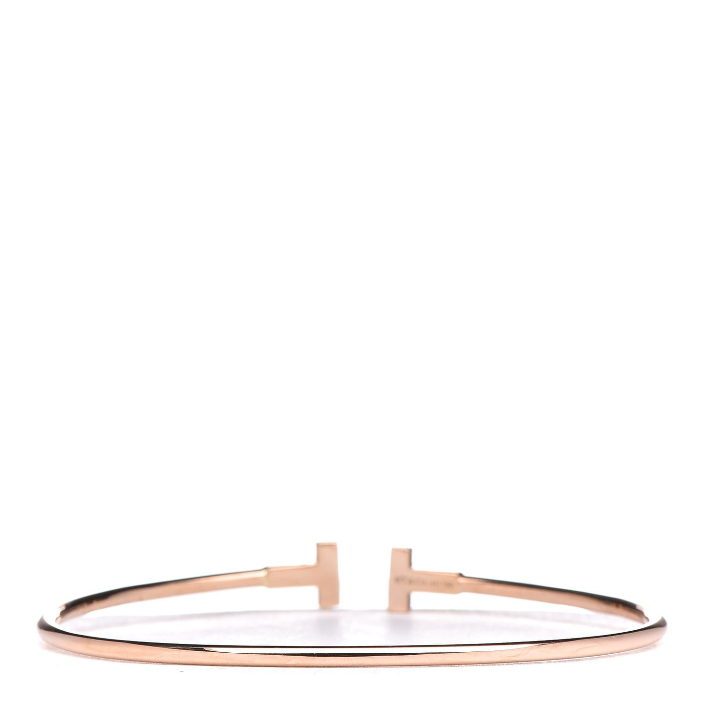 18K Rose Gold Narrow T Wire Bracelet