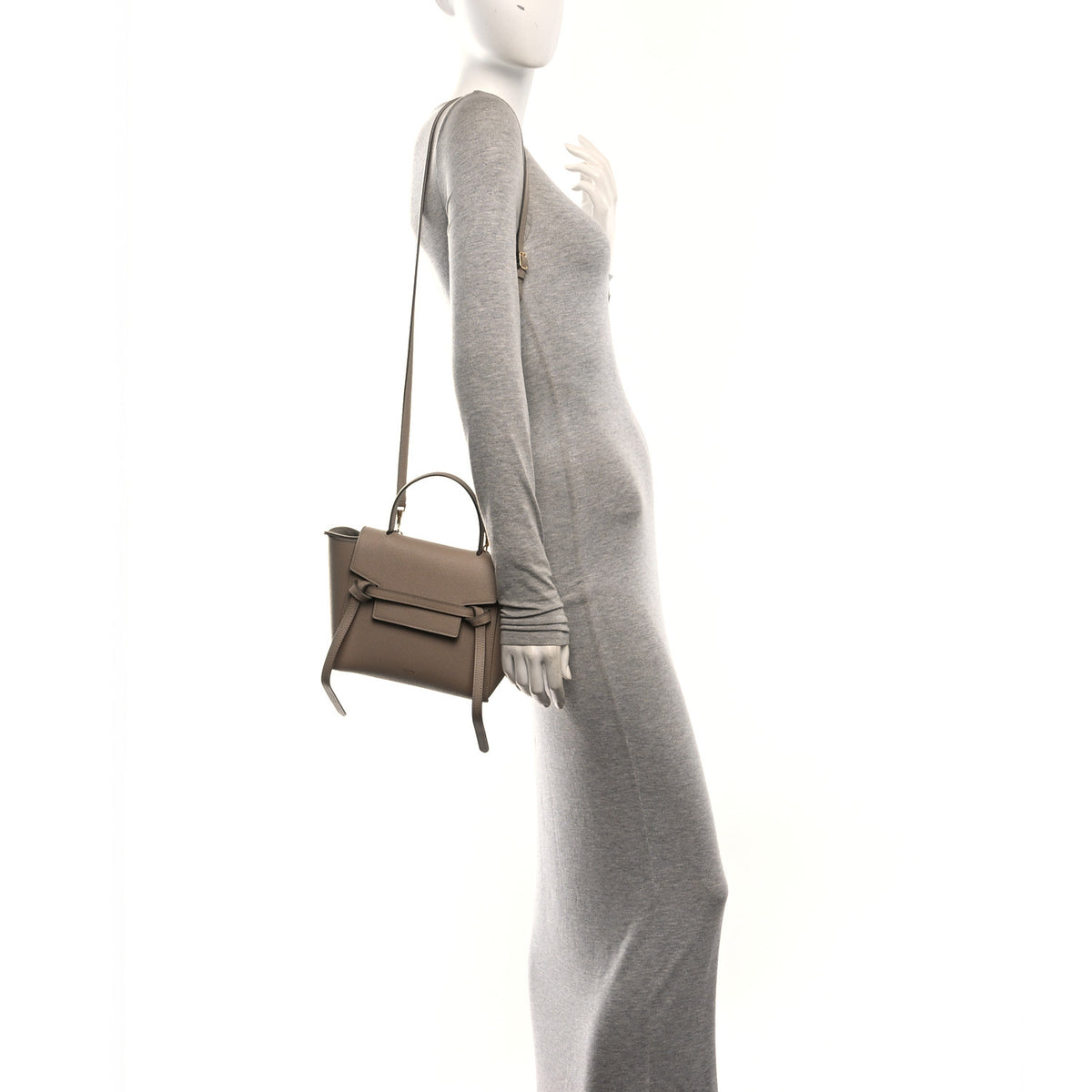 Celine Grained Calfskin Nano Belt Bag Light Taupe 2 of 9