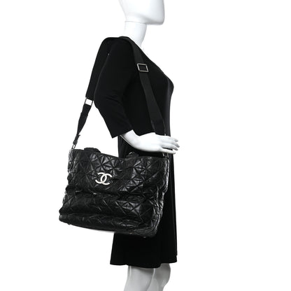 Chanel Aged Calfskin CC Tote Black 3 of 15