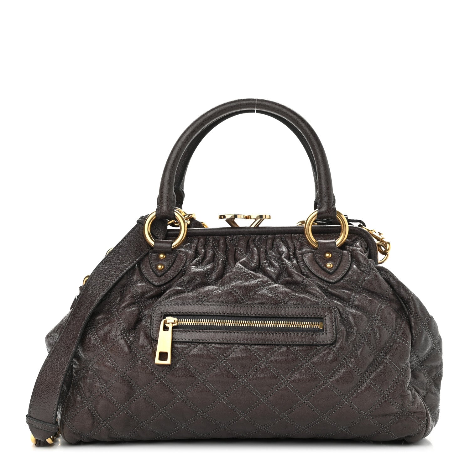 Marc Jacobs Calfskin Quilted Stam Brown 1 of 21