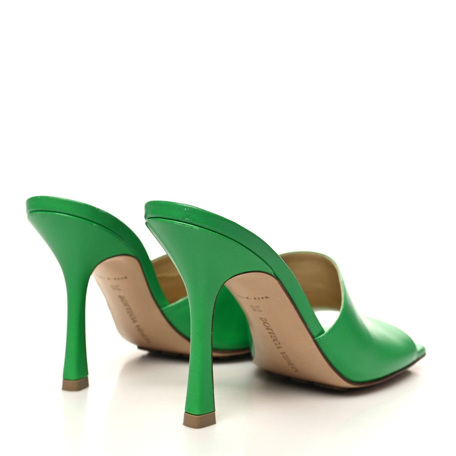 Bottega Veneta Lambskin Stretch Mule Sandals 38 Grass 4 of 9