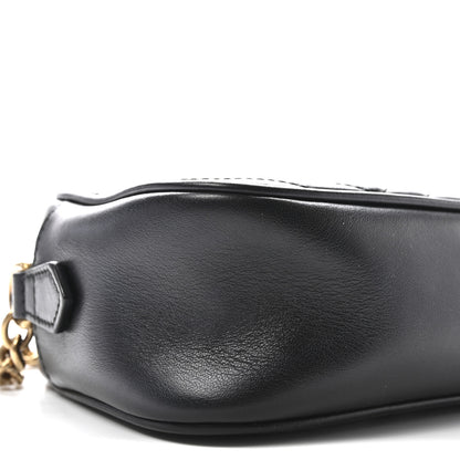 Gucci Calfskin Matelasse Small GG Marmont Chain Shoulder Bag Black 9 of 11