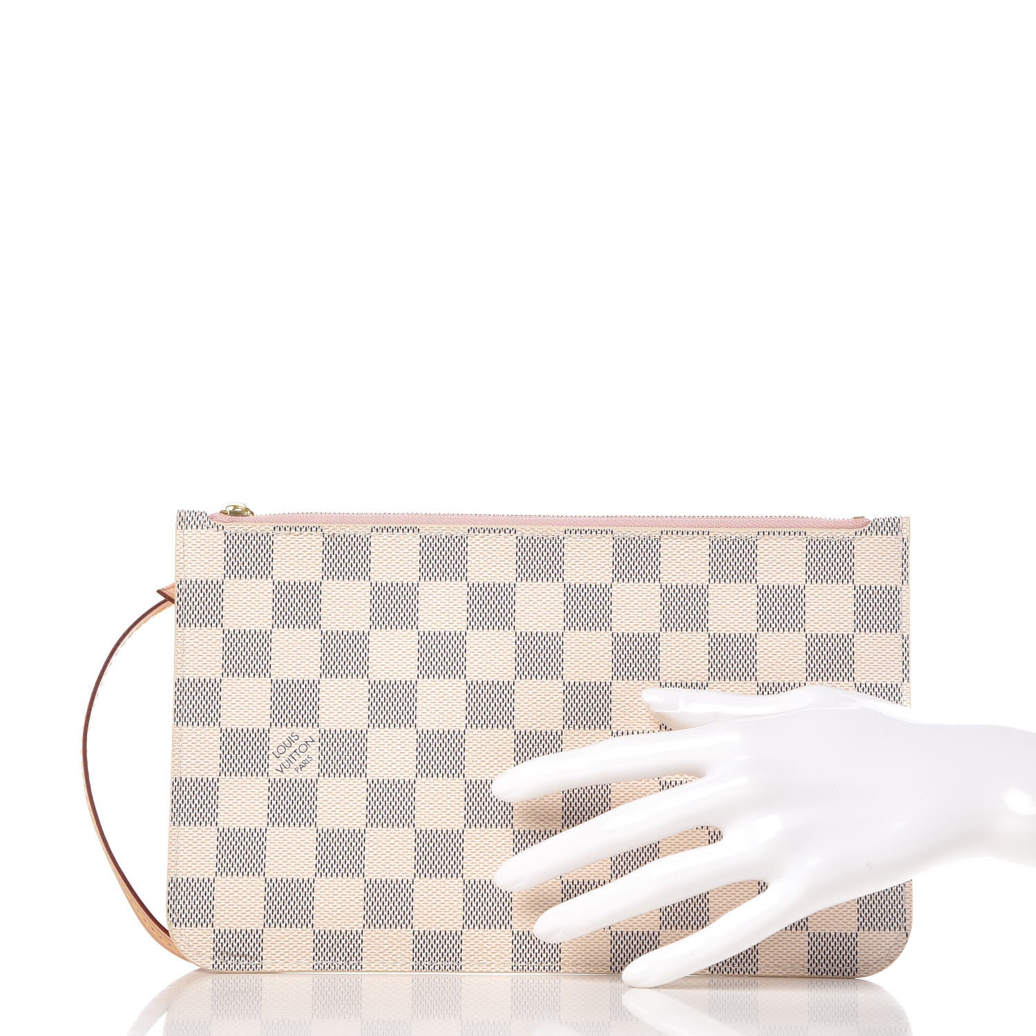 Louis Vuitton Damier Azur Neverfull MM GM Pochette Rose Ballerine 3 of 16