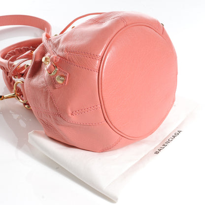 Balenciaga Agneau Giant 12 Gold Hardware Mini Pompon Rose Azalee 4 of 7