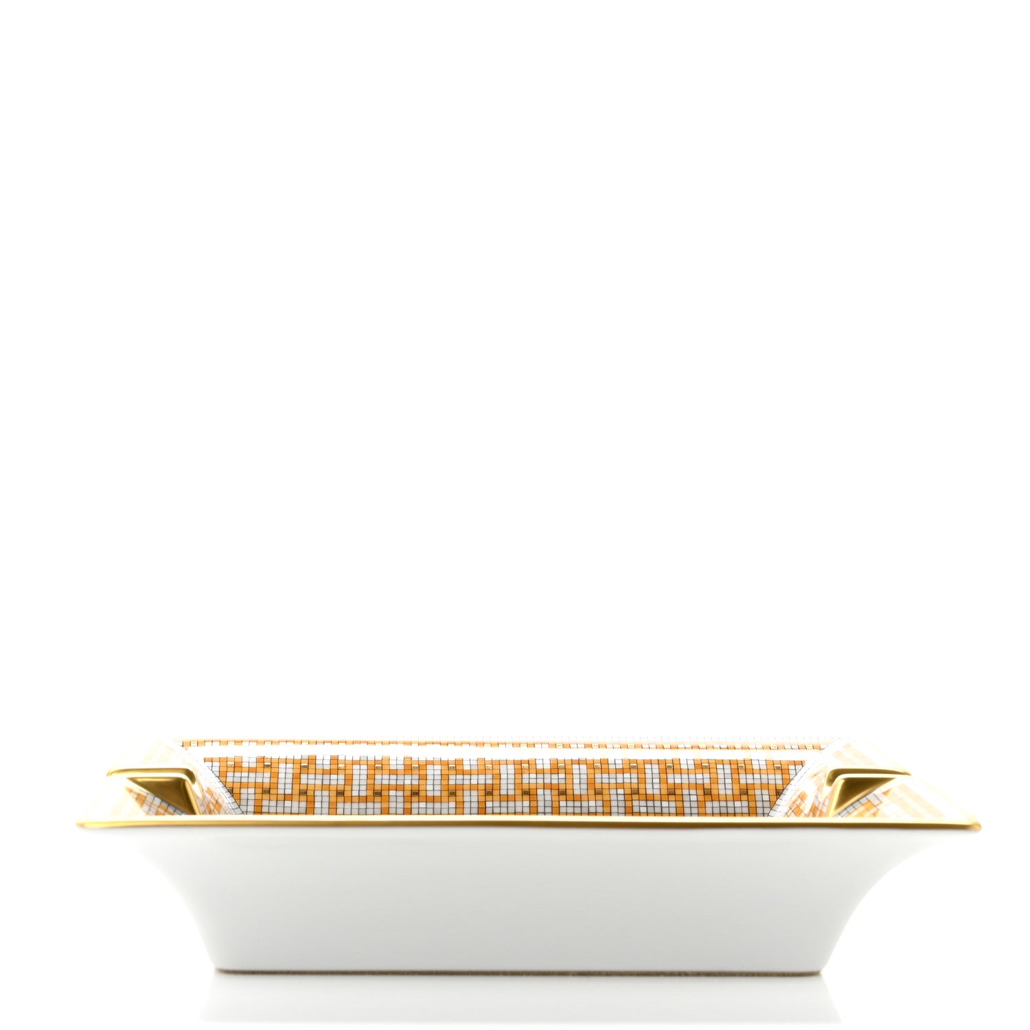Hermes Porcelain Mosaique Au 24 Gold Ashtray 5 of 6