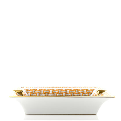 Hermes Porcelain Mosaique Au 24 Gold Ashtray 5 of 6