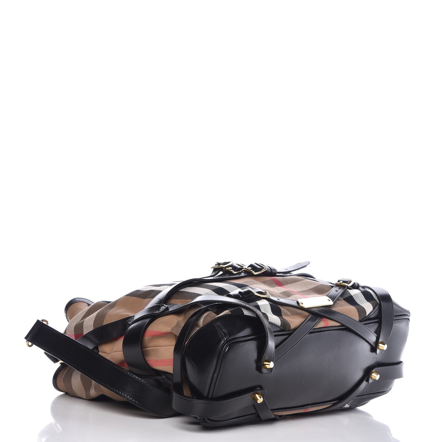 House Check Bridle Calfskin Medium Gosford Hobo Black