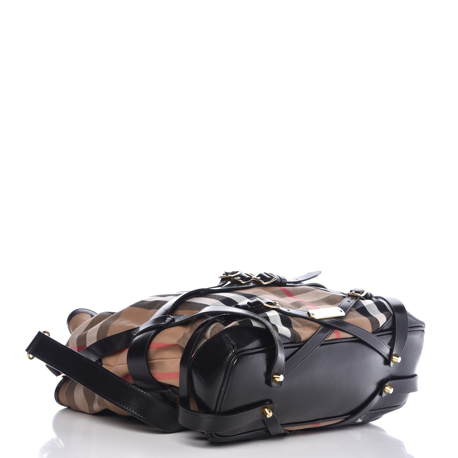 Burberry House Check Bridle Calfskin Medium Gosford Hobo Black 5 of 11