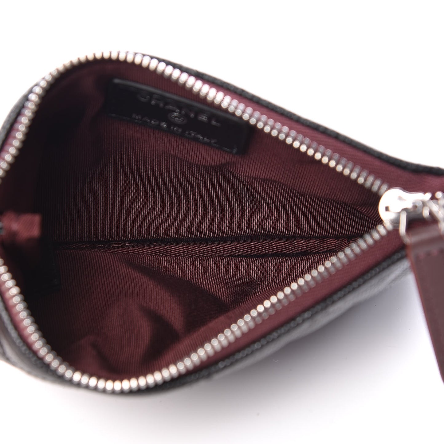 Caviar Quilted Small Cosmetic Case Black