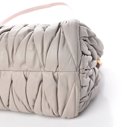 Miu Miu Nappa Matelasse Clutch Pomice Cammeo 13 of 16