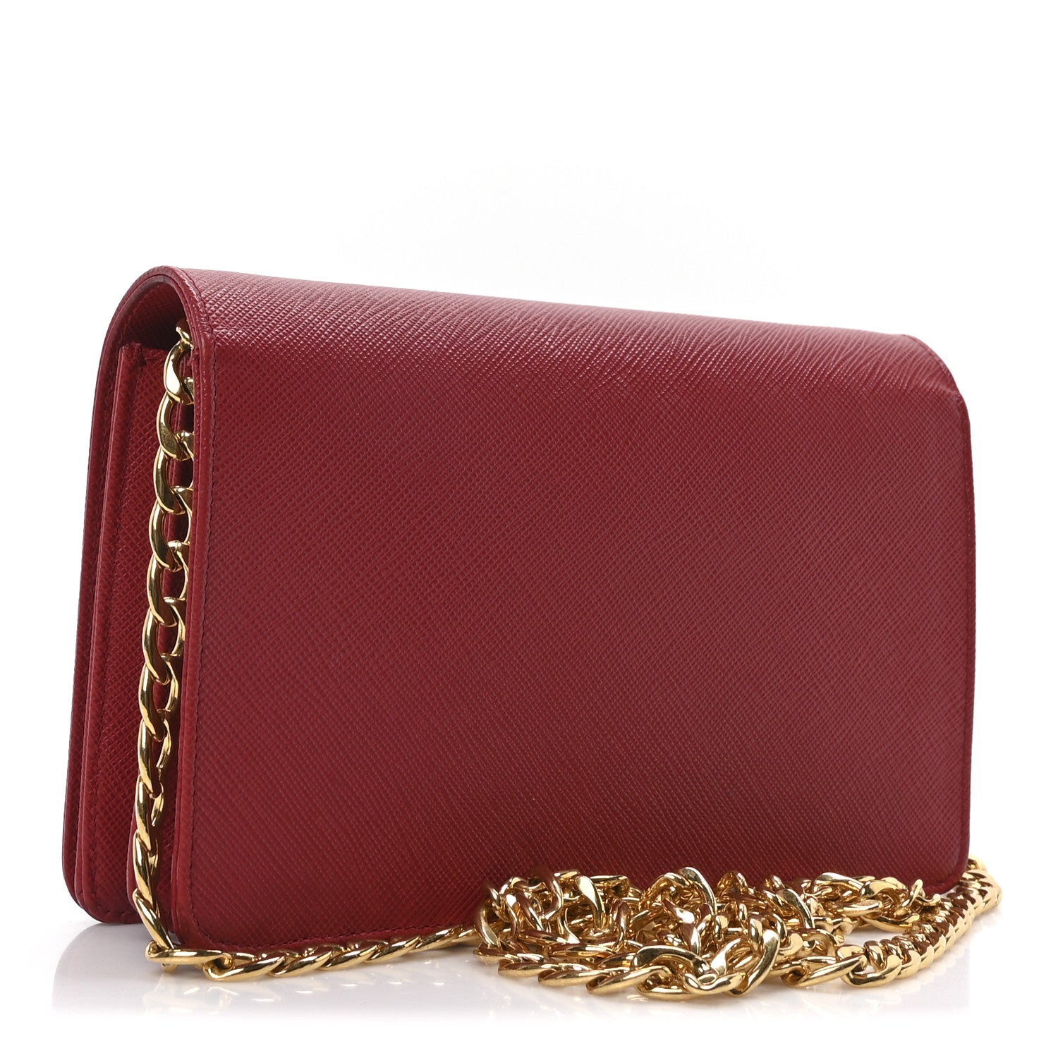 Prada Saffiano Lux Chain Wallet 4 of 10