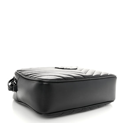 Saint Laurent Calfskin Matelasse Monogram Lou Camera Bag Black 4 of 10