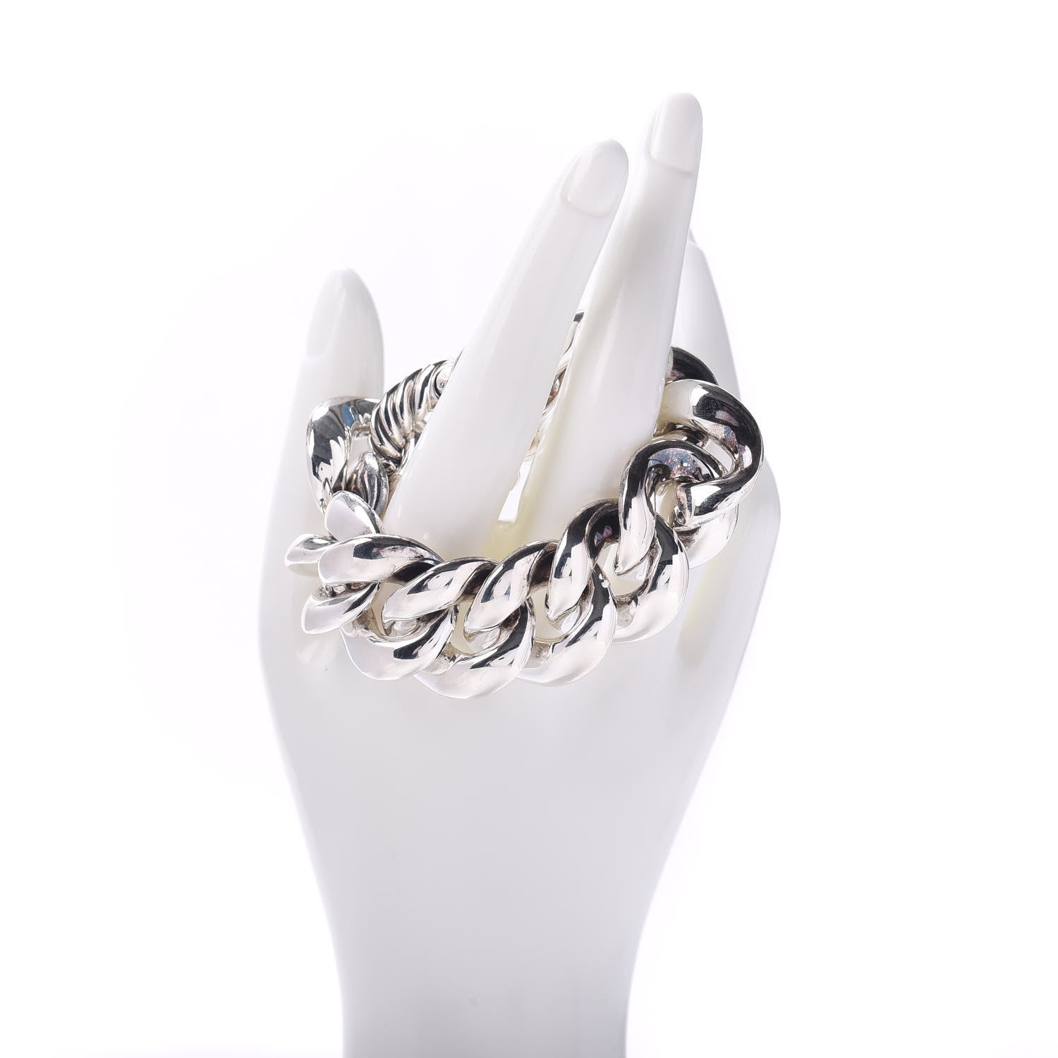 David Yurman Sterling Silver Cordelia Curb Link Bracelet 2 of 4