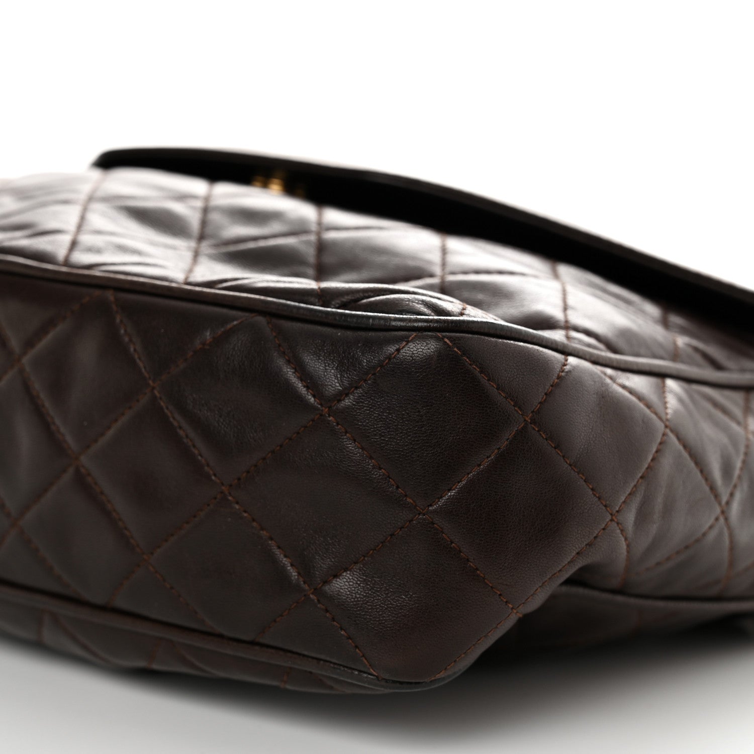 Chanel Lambskin Quilted Tassel Camera Case Brown 10 of 10