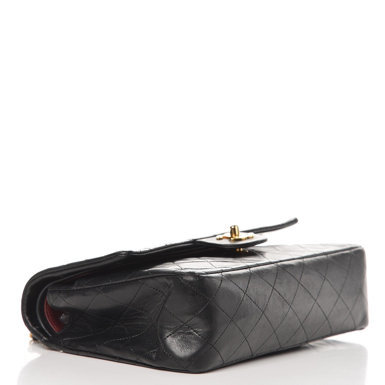 Chanel Lambskin Quilted Medium Double Flap Black 5 of 12