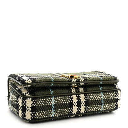 Burberry Calfskin Boucle Check Mini Lola Chain Bag Olive Green 4 of 11