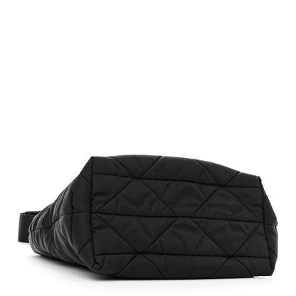 Prada Re-Nylon Nappa Triangle Quilted Padded Double Handled Zip Pocket Tote Black 3 of 8