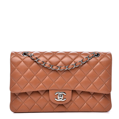 Chanel Caviar Quilted Medium Double Flap Dark Beige 1 of 12