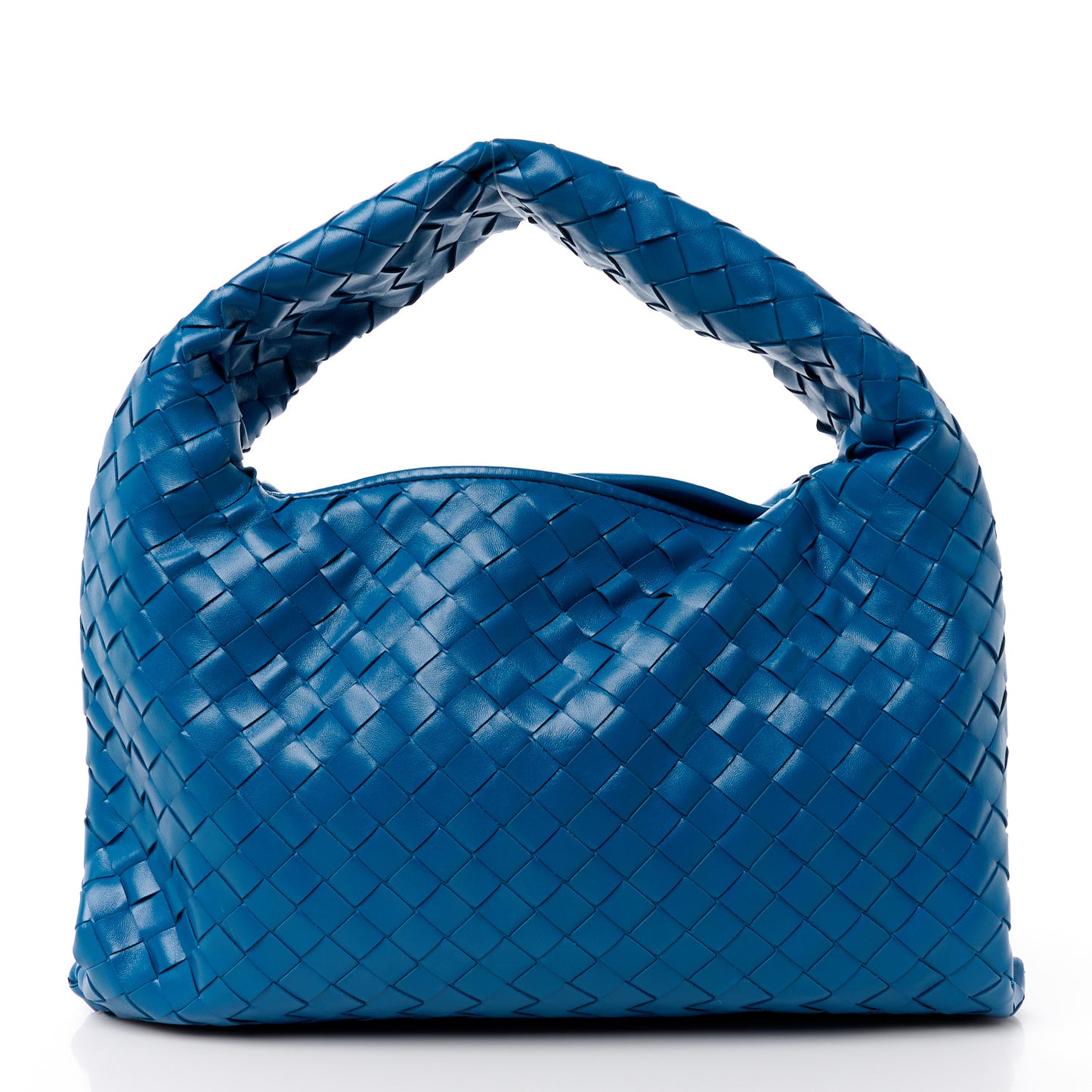 Calfskin Intrecciato Small Hop Deep Pacific