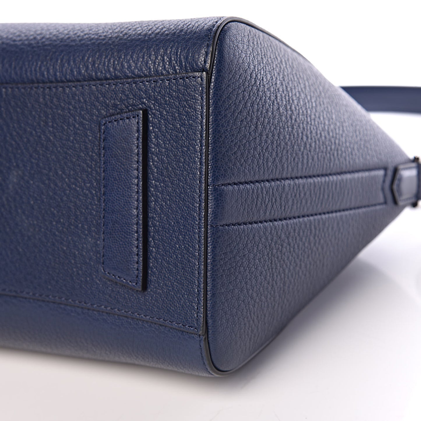 Grained Calfskin Small Antigona Night Blue