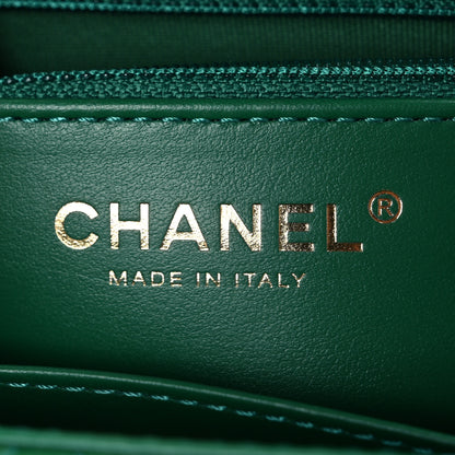 Chanel Shiny Aged Calfskin Quilted Nano Kelly Shopper Green 6 of 11
