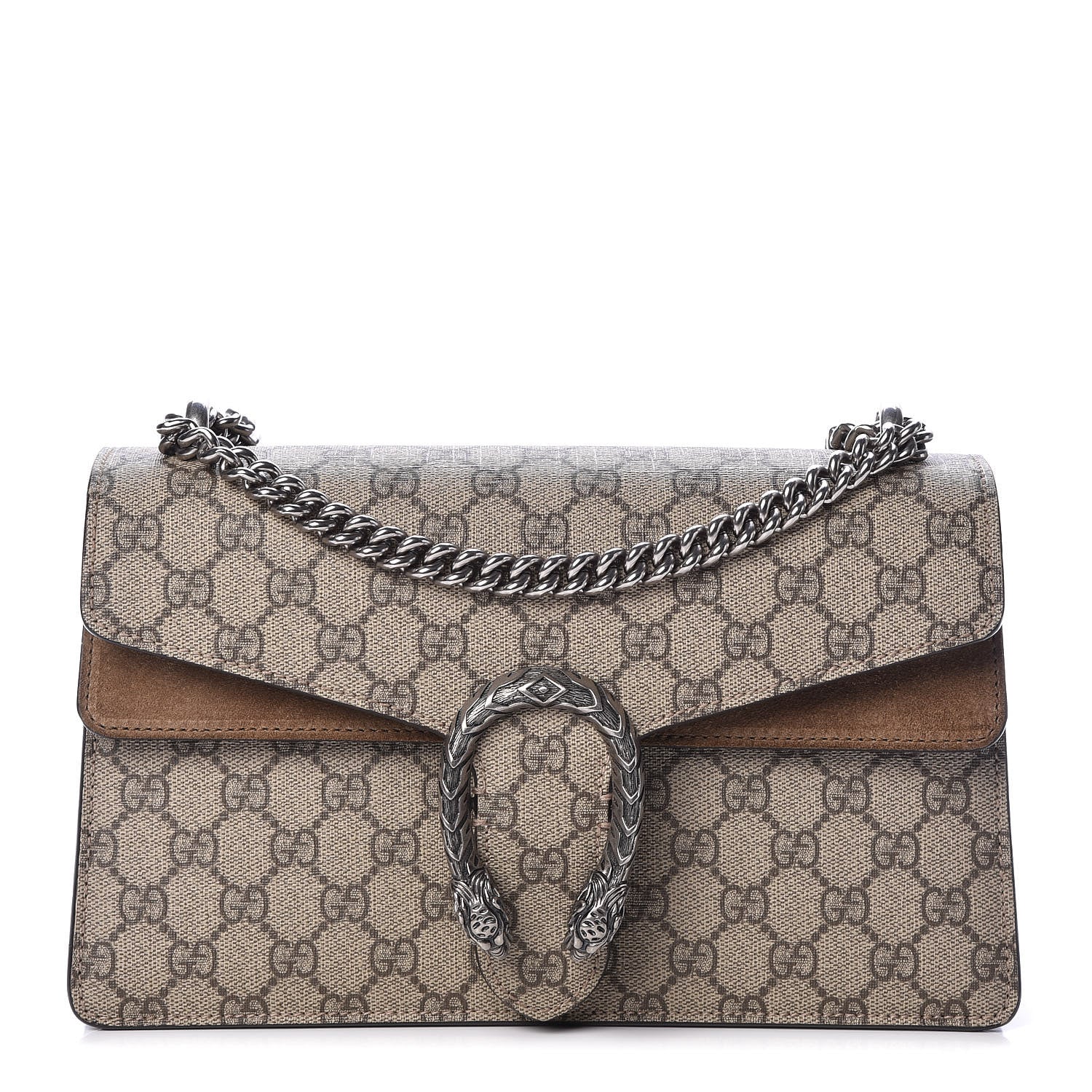 Gucci GG Supreme Monogram Small Dionysus Shoulder Bag Taupe 1 of 11