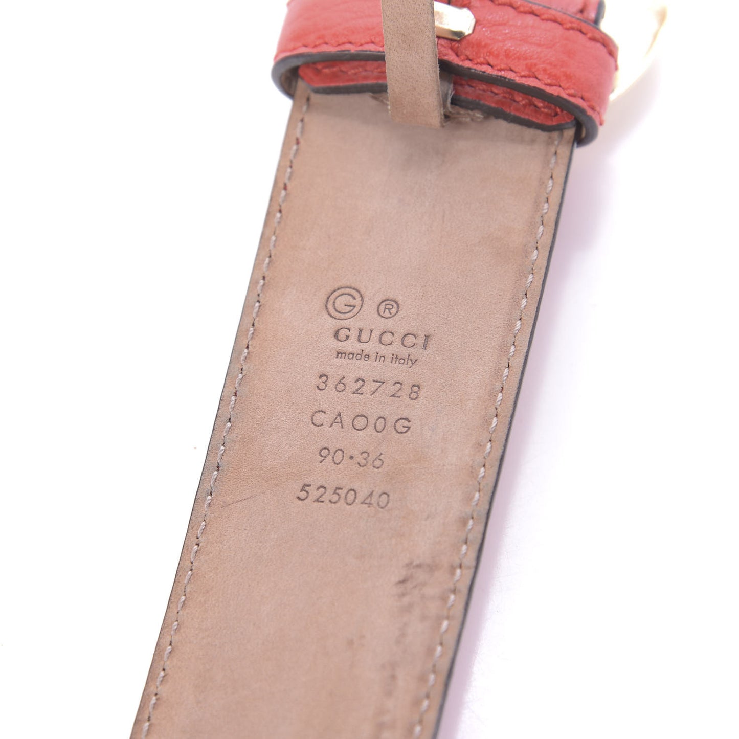 Calfskin 1973 Belt 90 36 Red