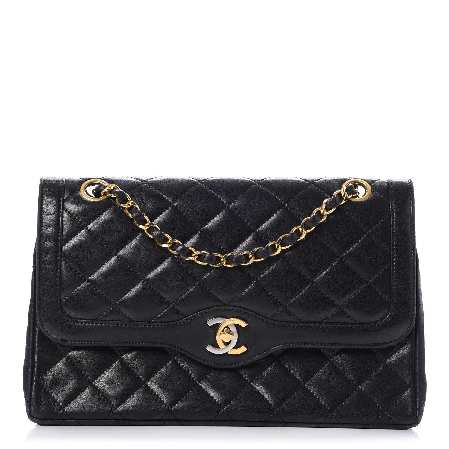 Chanel Lambskin Quilted Medium Double Flap Black 1 of 21
