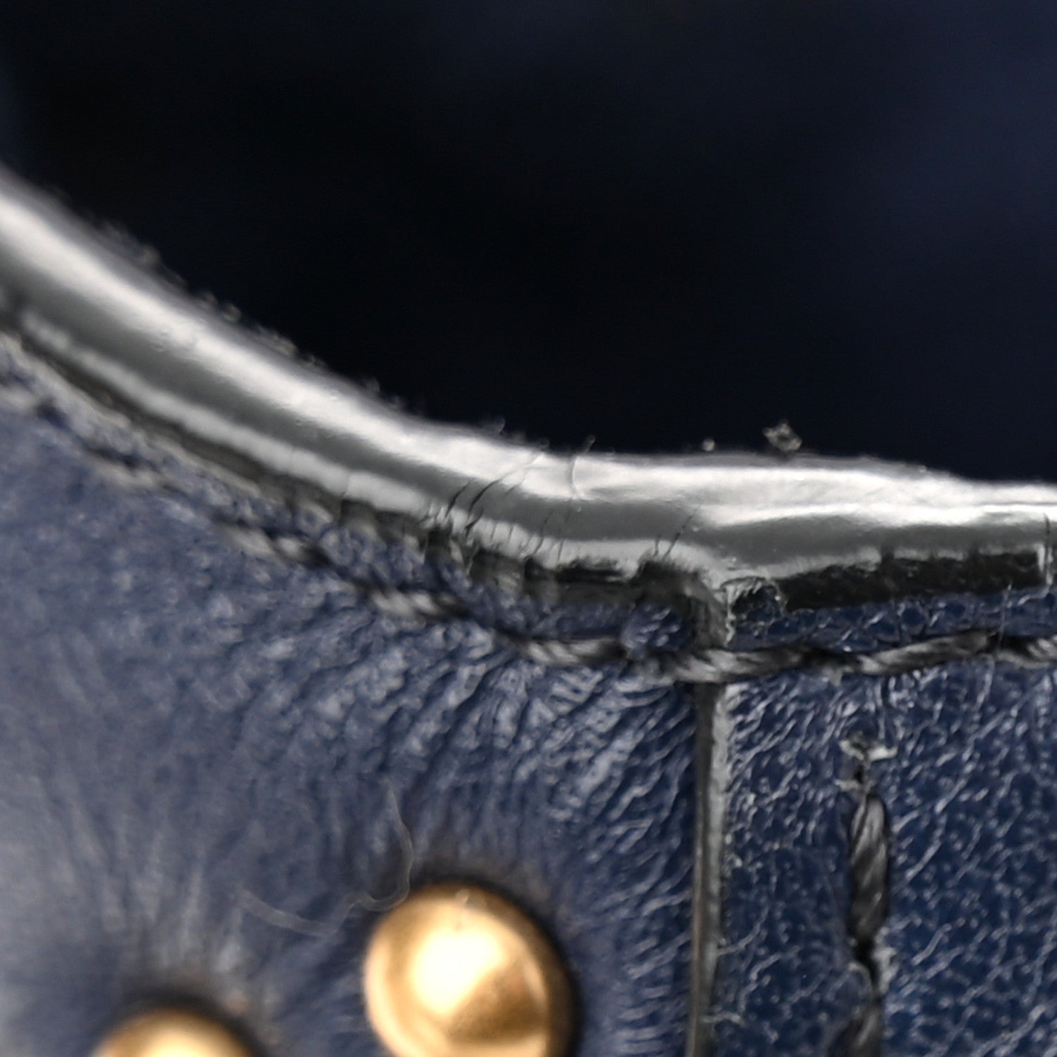 Christian Dior Calfskin Cannage Studded Medium Supple Lady Dior Navy 13 of 18