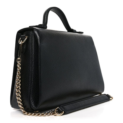 Gucci Dollar Calfskin Interlocking G Top Handle Shoulder Bag Black 3 of 10