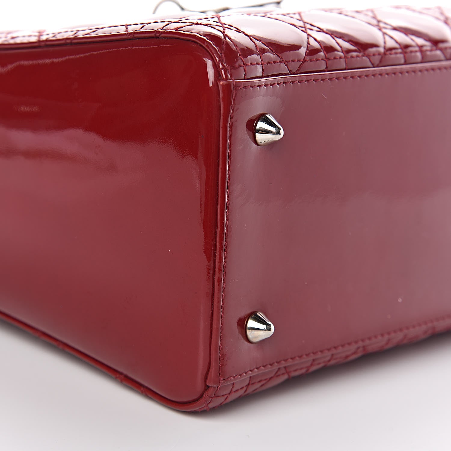 Christian Dior Patent Cannage Medium Lady Dior Red 8 of 10