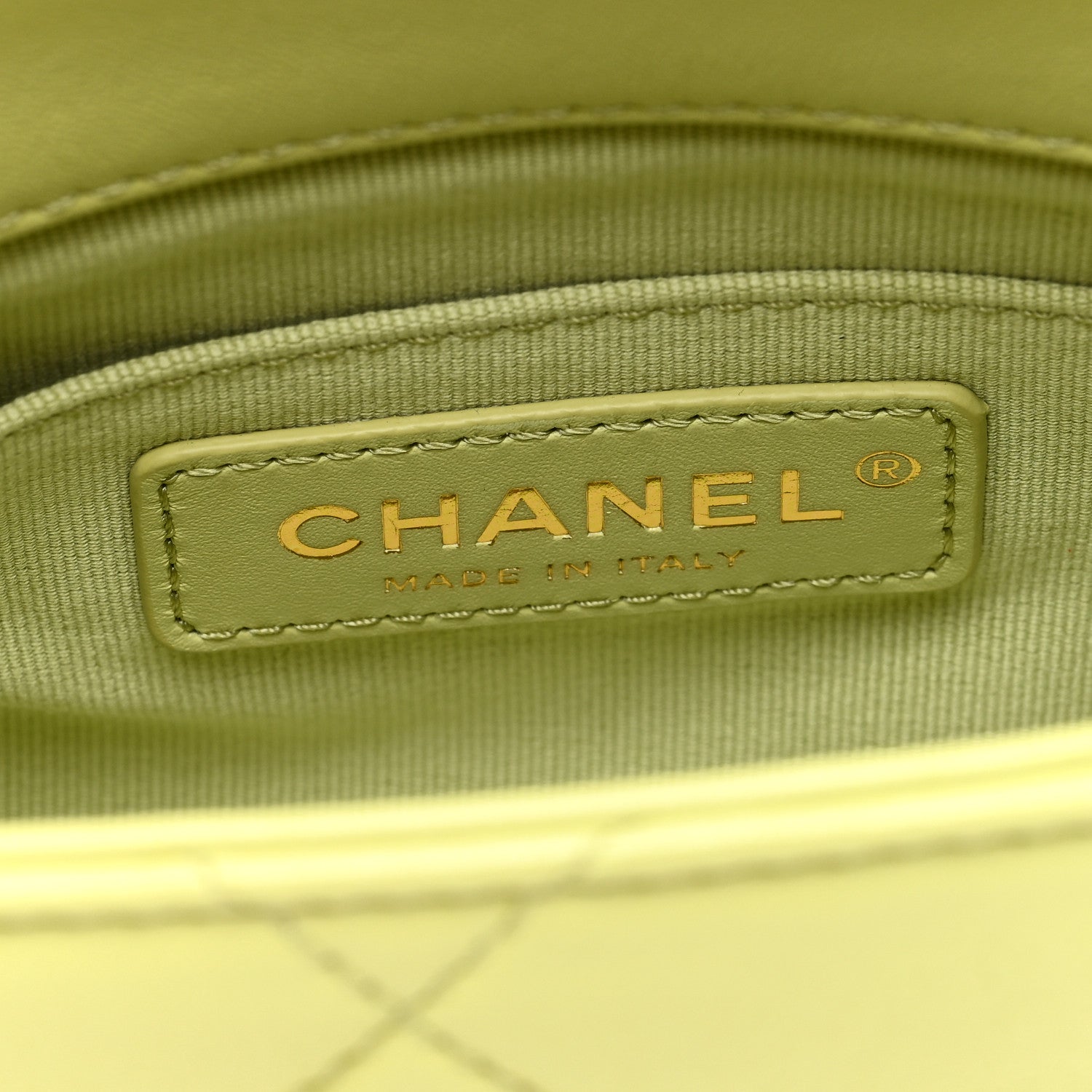 Chanel Lambskin Metal Quilted Mini Top Handle Square Flap Green Light Green 6 of 10