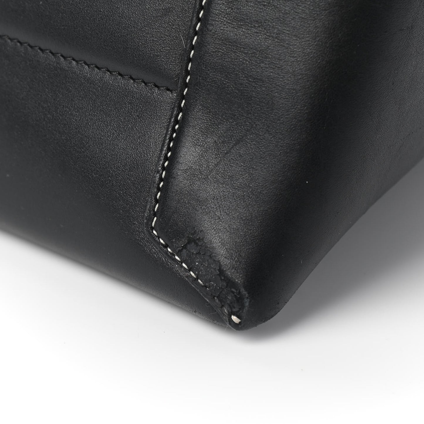 Natural Calfskin Bowling Bag Black