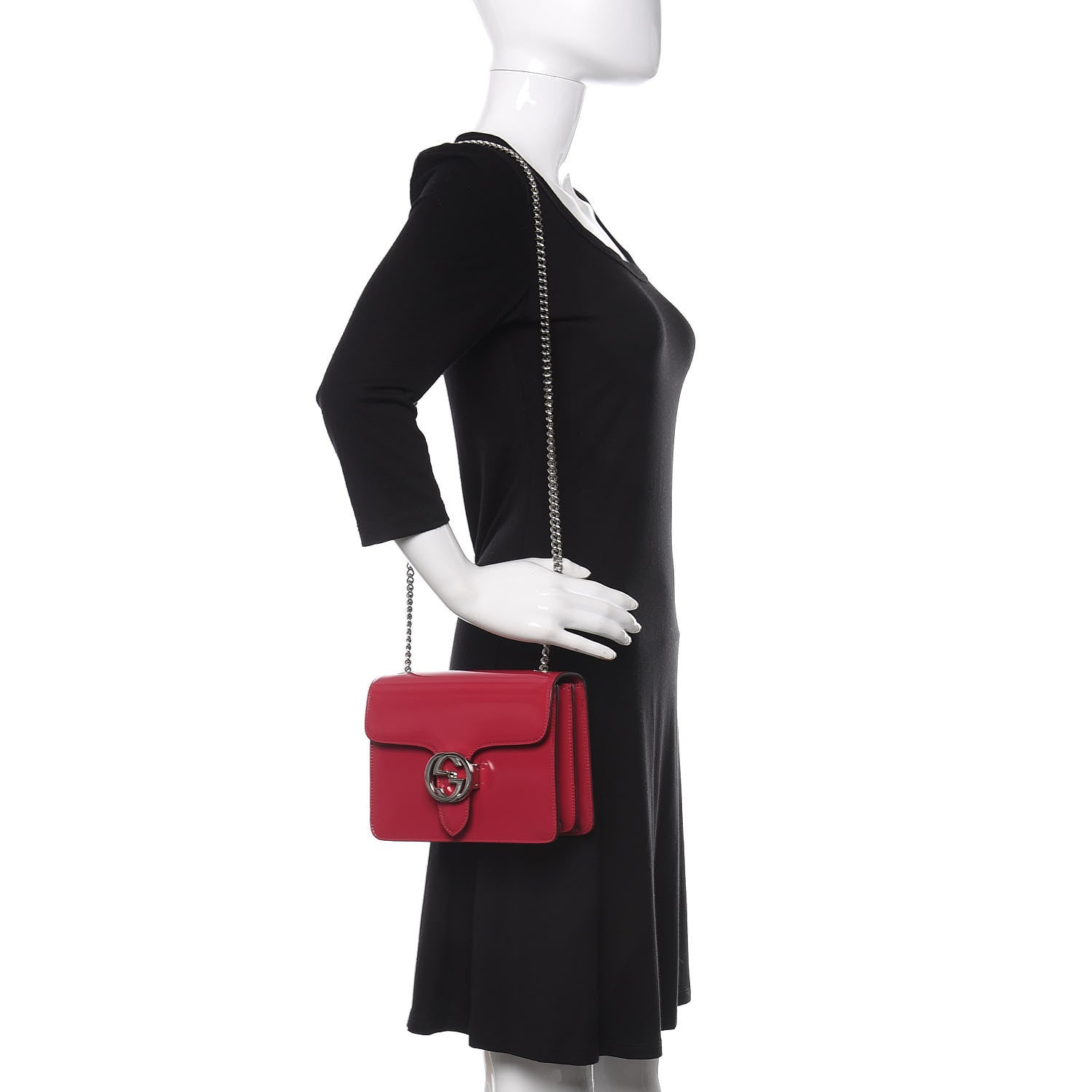 Gucci Shade Lux Calfskin Small Interlocking G Shoulder Bag Petunia 2 of 11